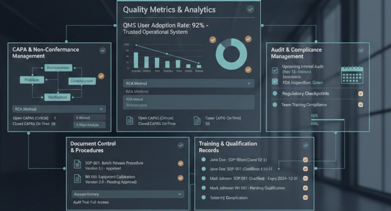 Qms Implementation Progress Update QMS Implementation User Adoption Best Practices